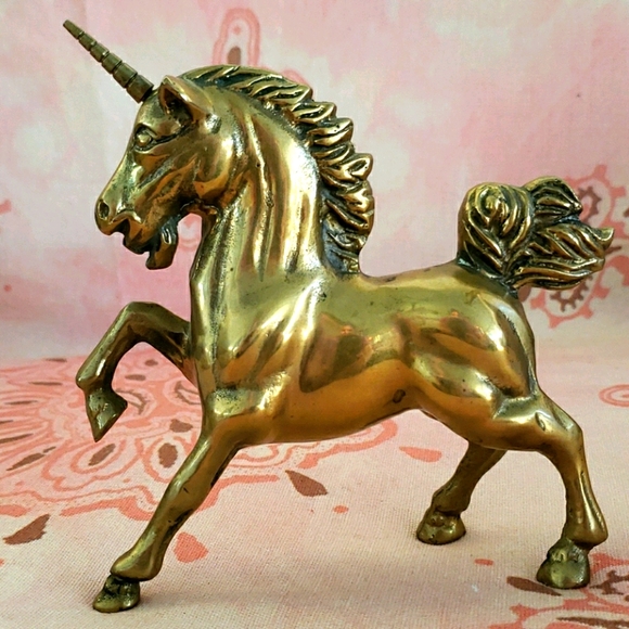 Vintage Other - Vintage Brass Unicorn